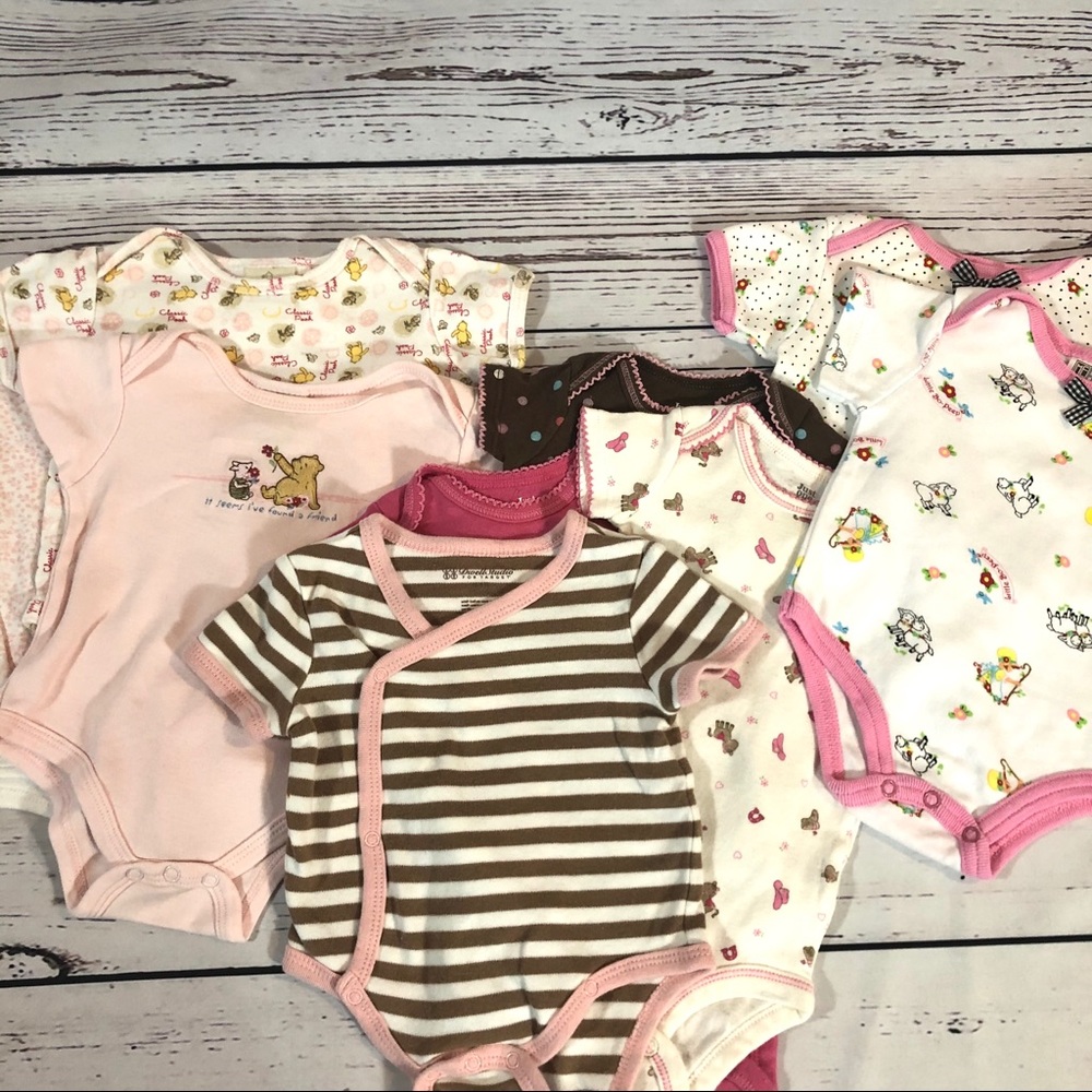 Lot Baby Girl 3 Month Sleepers Onsies and Pants